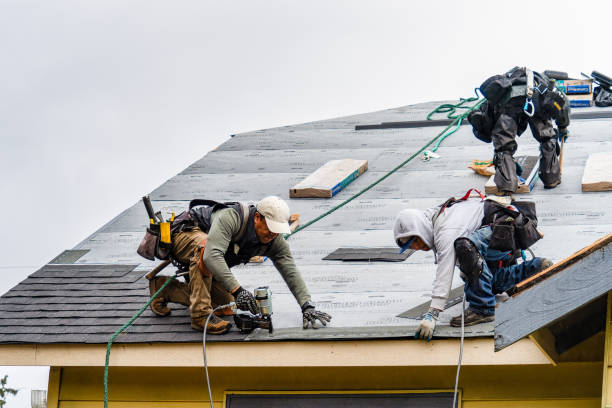 Professional Gutter Installation technician working in Naples, FL